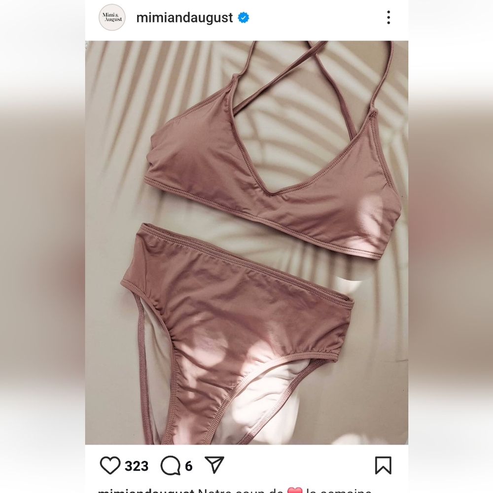 Mimi & August Bikini Swim Set Chichi Bralette XL & Tucan Bottoms L